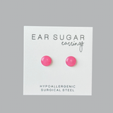 Perfect pink stud earrings surgical steel earrings by Ear Sugar