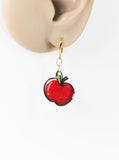 Funny red apples hypoallergenic dangle earrings by Ear Sugar