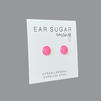 Perfect pink stud earrings surgical steel earrings by Ear Sugar