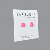 Perfect pink stud earrings surgical steel earrings by Ear Sugar