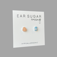 Cookies and Milk stud earrings hypoallergenic made in the USA by Ear Sugar