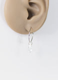 Glass crystal hoop hypoallergenic dangle earrings by Ear Sugar