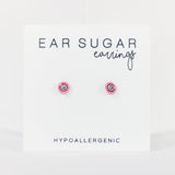 Pair of earrings on a white card with 'Ear Sugar' branding.