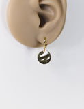 Gold coin wavy dangle earrings by Ear Sugar