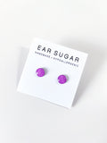 Grape purple stud earrings by Ear Sugar hypoallergenic made in the USA