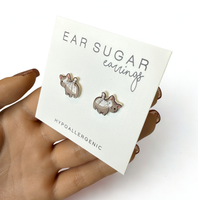 Funny Cat Butt earrings hypoallergenic made in the USA by Ear Sugar