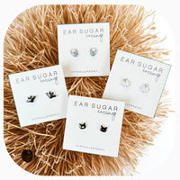 Ghost stud earrings hypoallergenic made in the USA by Ear Sugar