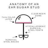 Nebula space glitter earrings by Ear Sugar hypoallergenic