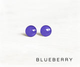 Blueberry dot stud earrings by Ear Sugar hypoallergenic