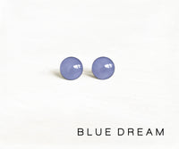Blue Dream simple comfortable blue dot earrings by Ear Sugar