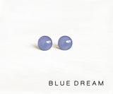 Blue Dream simple comfortable blue dot earrings by Ear Sugar