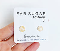 Banana yellow surgical steel earrings by Ear Sugar