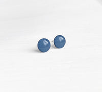 Denim blue surgical steel earrings by Ear Sugar
