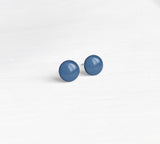 Denim blue surgical steel earrings by Ear Sugar