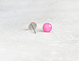 Neon Pink surgical steel earrings by Ear Sugar
