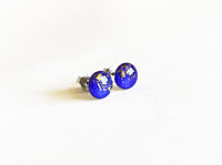Starry Night sapphire and gold earrings by Ear Sugar made in the USA