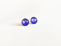 Starry Night sapphire and gold earrings by Ear Sugar made in the USA