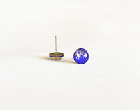 Starry Night sapphire and gold earrings by Ear Sugar made in the USA