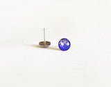 Starry Night sapphire and gold earrings by Ear Sugar made in the USA