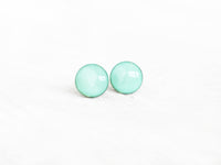 Cool Mint surgical steel stud earrings by Ear Sugar