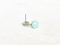 Cool Mint surgical steel stud earrings by Ear Sugar