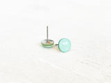 Cool Mint surgical steel stud earrings by Ear Sugar