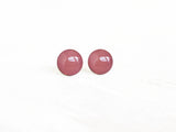 Vintage Rose muted pink stud earrings by Ear Sugar made in the USA