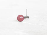Vintage Rose muted pink stud earrings by Ear Sugar made in the USA