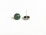 Green Machine dark green stud earrings by Ear Sugar made in the USA