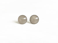 London fog warm gray stud earrings by Ear Sugar hypoallergenic USA made