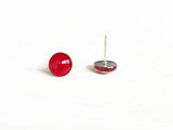 Garnet red stud earrings by Ear Sugar hypoallergenic made in the USA