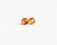 Copper shimmer dot stud earrings by Ear Sugar hypoallergenic and comfortable
