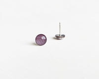 Twilight purple shimmer surgical steel earrings by Ear Sugar made in the USA