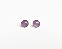 Twilight purple shimmer surgical steel earrings by Ear Sugar made in the USA