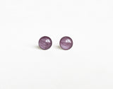 Twilight purple shimmer surgical steel earrings by Ear Sugar made in the USA
