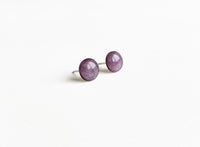 Twilight purple shimmer surgical steel earrings by Ear Sugar made in the USA