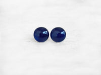 Midnight blue stud earrings by Ear Sugar small business made in the USA