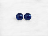 Midnight blue stud earrings by Ear Sugar small business made in the USA