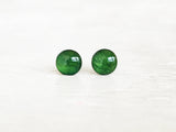 Wicked green shimmer hypoallergenic earrings by Ear Sugar made in the USA