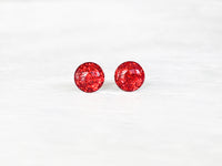 Ruby Slipper red glitter stud earrings by Ear Sugar handmade in USA