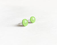 Key Lime green stud earrings by Ear Sugar hypoallergenic made in the USA
