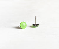 Key Lime green stud earrings by Ear Sugar hypoallergenic made in the USA