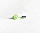 Key Lime green stud earrings by Ear Sugar hypoallergenic made in the USA