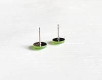 Key Lime green stud earrings by Ear Sugar hypoallergenic made in the USA