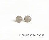 London fog warm gray stud earrings by Ear Sugar hypoallergenic USA made