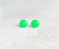 Neon Green surgical steel earrings by Ear Sugar