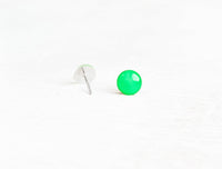 Neon Green surgical steel earrings by Ear Sugar