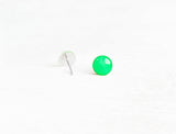 Neon Green surgical steel earrings by Ear Sugar