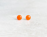 Neon Orange surgical steel earrings by Ear Sugar