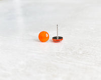 Neon Orange surgical steel earrings by Ear Sugar